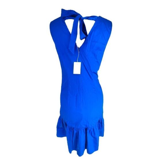 NWT J. Crew A-Line Bright Purple/Blue Halter Style Dress Size Small - Picture 3 of 4